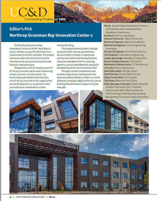Roy Innovation Center 1 Recognized as Editor’s Pick